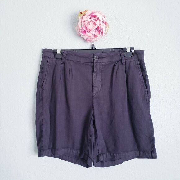 Not Your Daughters Jeans‎ Relaxed Pleated Linen Shorts - Picture 1 of 5